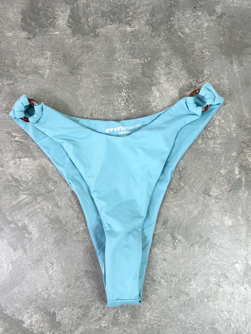 Everieswim bikini bottoms light blue color ring hardware new size XS